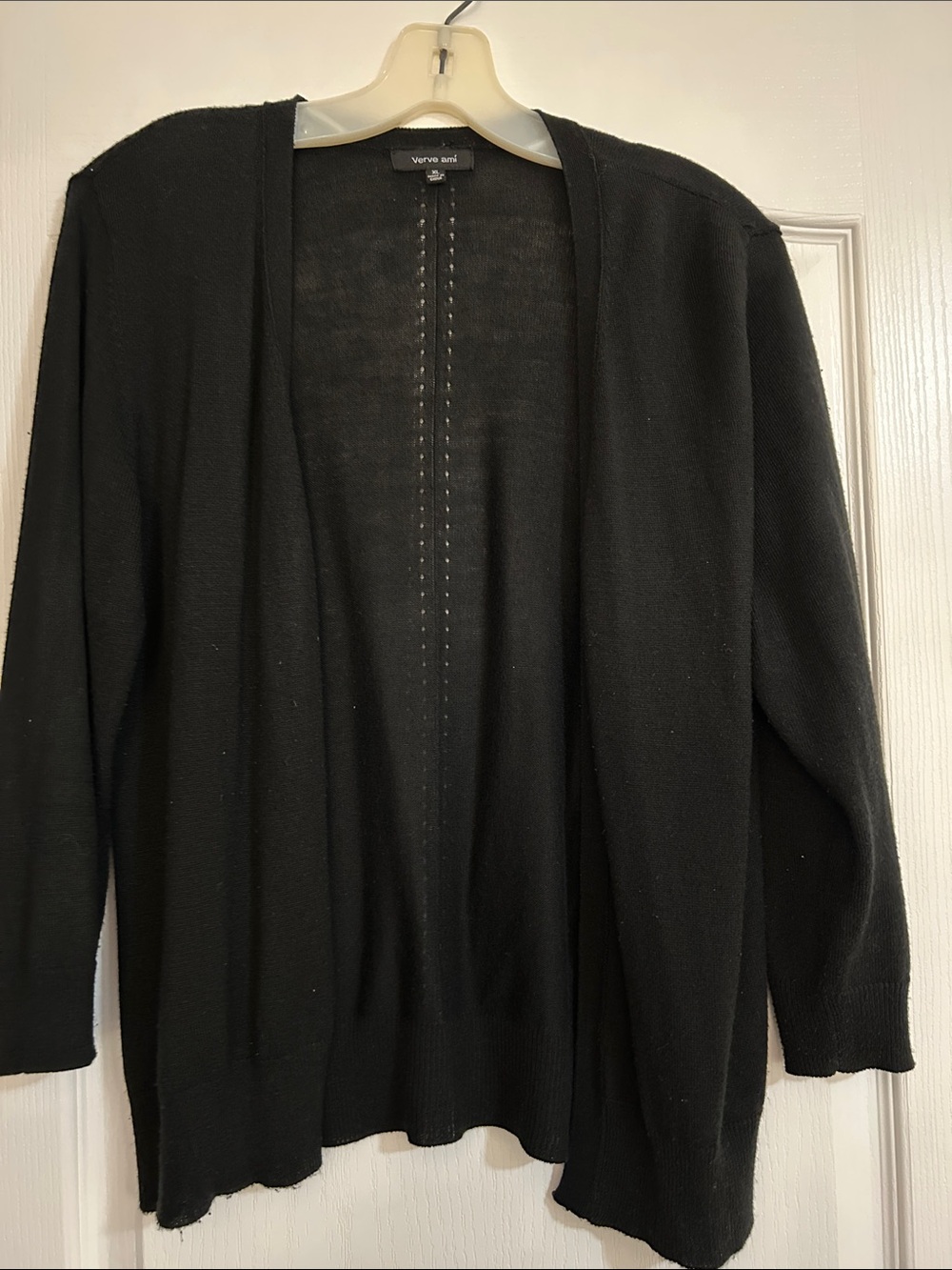 Verve Ami Black Open-Front Cardigan
